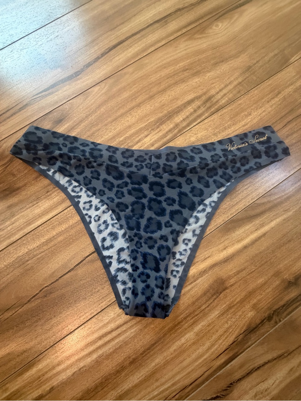Victoria's Secret Blue Leopard Print Thong